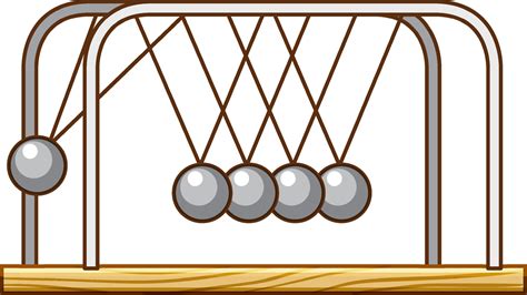 Newtons cradle pendulum on white background 3591769 Vector Art at Vecteezy