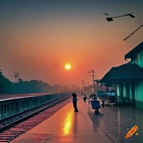 Aluva railway station in kerala on Craiyon