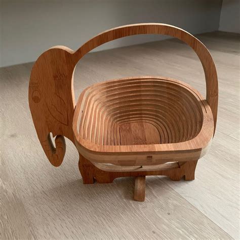 Wooden elephant fruit bowl, Furniture & Home Living, Kitchenware & Tableware, Coffee & Tea ...