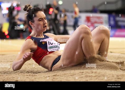 Romania's Florentina Costina Iusco during the Women's Long Jump Finals ...