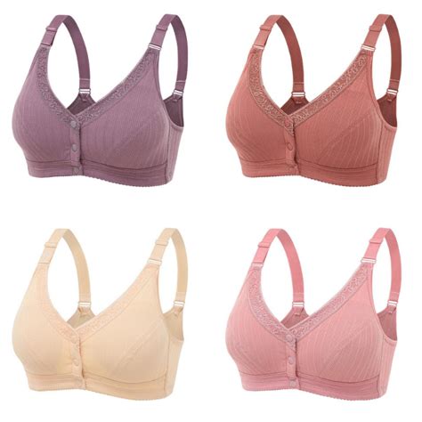 Bra For Older Women Front Closure Seamless Comfy Bra