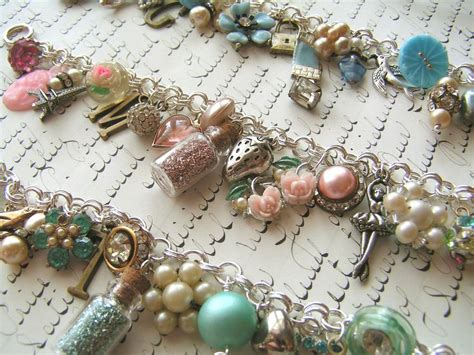 Found Object Charm Bracelets | Vintage jewelry repurposed, Handmade jewelry, Found object jewelry