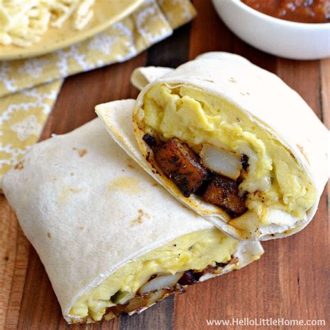 Spicy Egg and Potato Breakfast Burritos