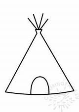 Teepee  Coloring Page sketch template
