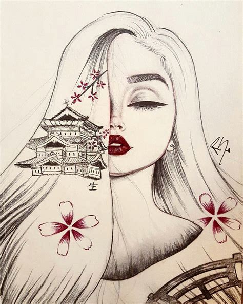 Japanese, Chinese inspired drawing from Christina Lorre | Teenage ...