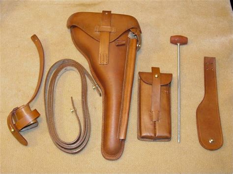 Luger Artillery Stock and Holster Rig, Brown Leather - SARCO, Inc