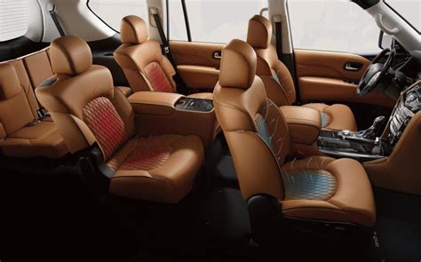 2019 INFINITI QX80 Interior | Overview of Three Row Seating in Wheat ...