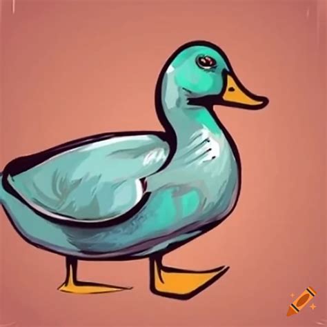 German expressionism style duck art