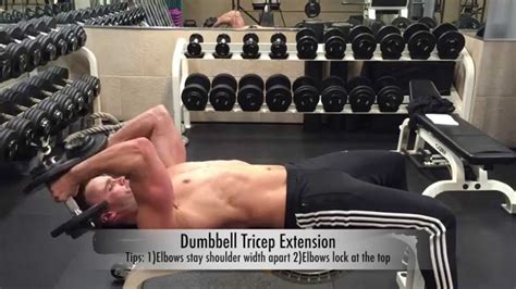 Lying Dumbbell Tricep Extension - YouTube