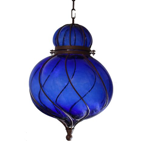 “Reyna-X-Large” Lamp | Glass lamp, Blue glass lamp, Blown glass lighting