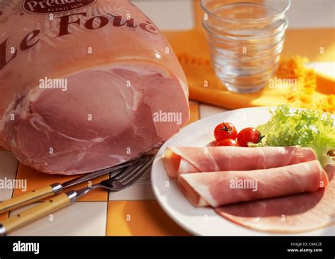 Le Fouet boiled ham Stock Photo - Alamy