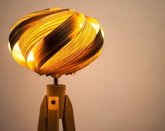 Wood Tripod Floor Lamp - Etsy