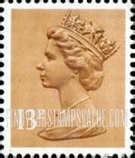 Great Britain (United Kingdom): Machin Definitives - Queen Elizabeth 13p Light red brown stamp ...