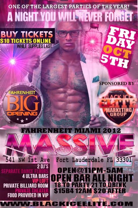 Tickets for FAHRENHEIT MIAMI CIRCUIT PARTY in FORT LAUDERDALE from ShowClix