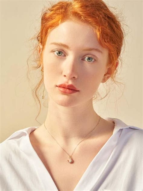 Clear CZ Moon Charm Necklace | Portrait inspiration, Portrait, Red hair