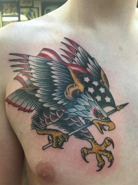 American traditional eagle by Scott Sketo at Tattoo Paradise, Washington D.C. : tattoos