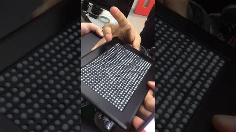 The demonstration of multi-line braille display device - YouTube