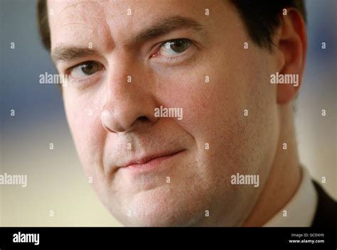 Shadow Chancellor George Osborne during a visit to the headquarters of Easyjet, at Luton Airport ...