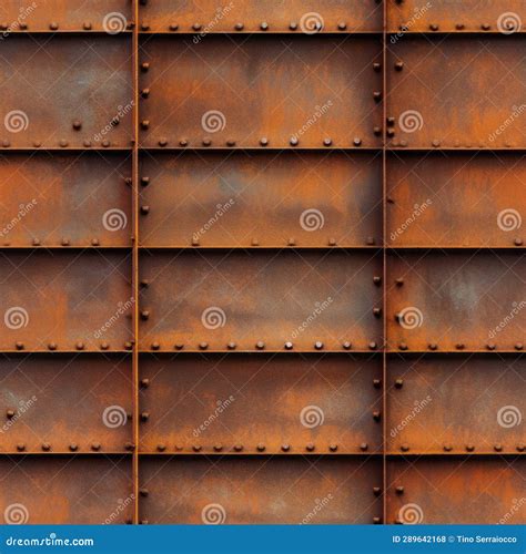 Corten Steel Wall with Reinforcement and Beams Texture , Generated by AI Stock Photo - Image of ...