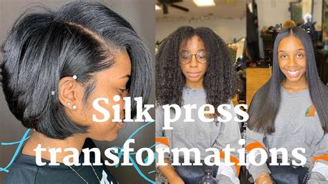 Silk Press on Natural Hair | Silk Press before and after - YouTube