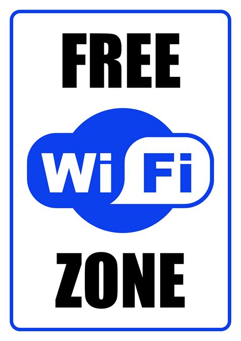 Free photo: FREE WiFi Zone - Sign - Black, Blue, Border - Free Download - Jooinn