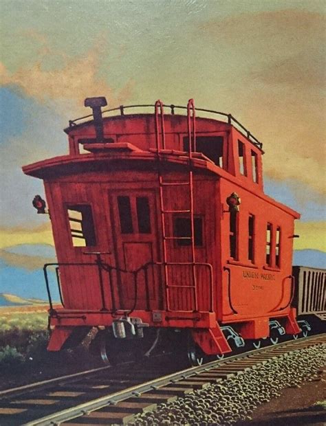 The Red Caboose Painting at PaintingValley.com | Explore collection of The Red Caboose Painting