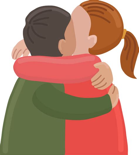 Hugging Clipart Cartoon Person Hugging Cartoon Person Transparent Free | Images and Photos finder