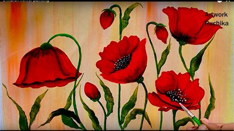 Poppy Flower Art