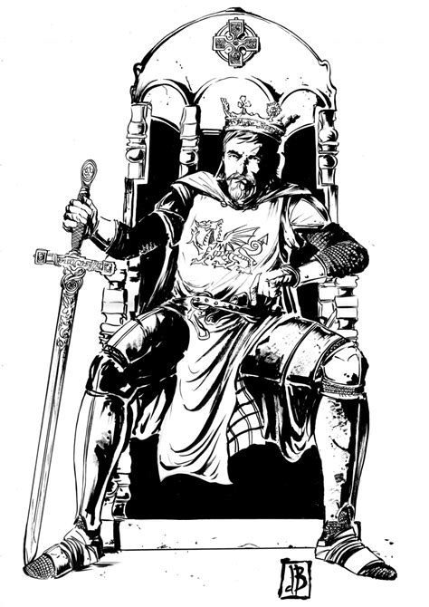 King Arthur Sketch at PaintingValley.com | Explore collection of King ...