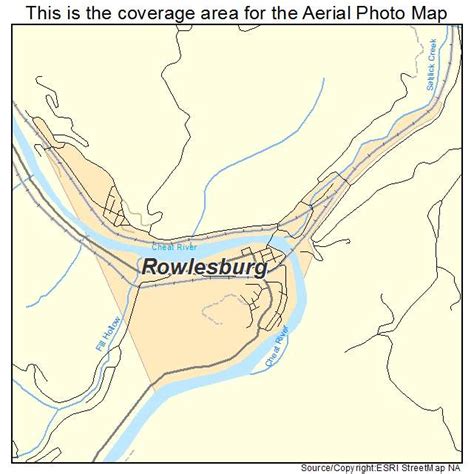 Aerial Photography Map of Rowlesburg, WV West Virginia