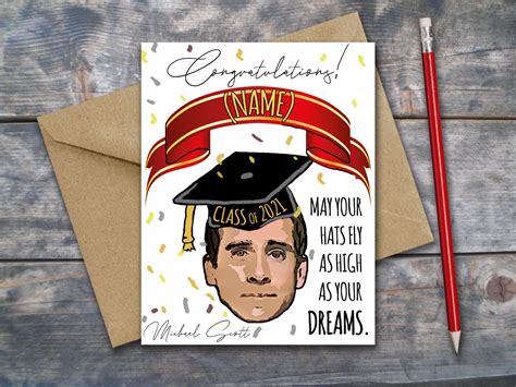 Personalized Graduation Card Michael Scott Card The Office | Etsy