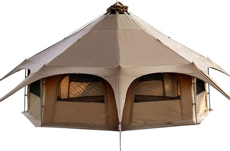 MC Canvas Tent Bell Tent 16.4ft*High9.2ft with Stove Jack for Glamping ...