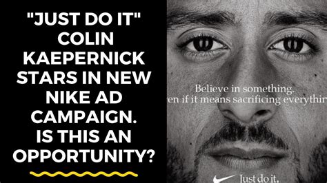 "JUST DO IT" COLIN KAEPERNICK STARS IN NEW NIKE AD CAMPAIGN - IS THIS AN OPPORTUNITY? - YouTube