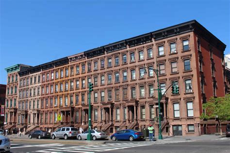 New York, Manhattan, Harlem, Malcolm X blvd, typical buildings