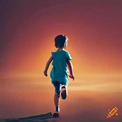 Young child running