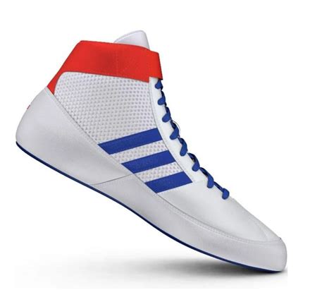 Adidas HVC II Youth Wrestling Shoe-White-Red-Royal