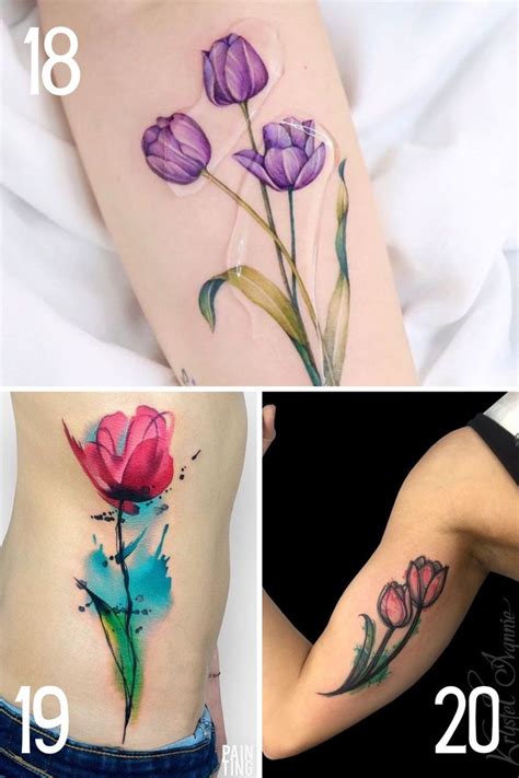 Simple Tulip Tattoo Designs - Bold and Beautiful