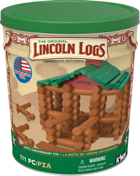 LINCOLN LOGS | 100th Anniversary Tin | 111 Pieces | Free Shipping #LincolnLogs | Lincoln logs ...