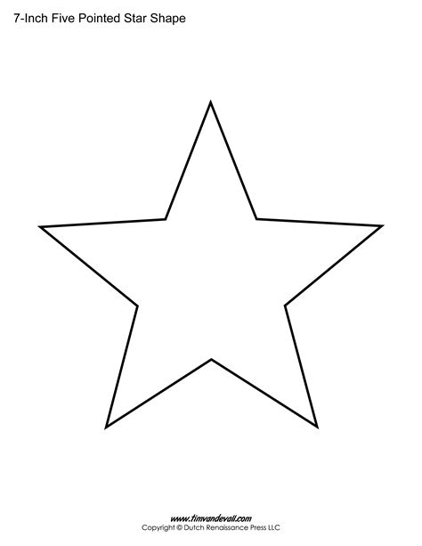 Template Of A Star Printable