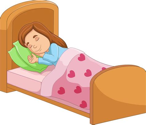 Child Sleeping In Bed Cartoon