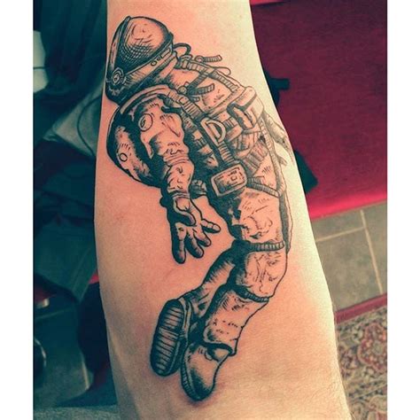 Tattoo uploaded by PK • by Tanner Steele #TannerSteele #astronauttattoo ...