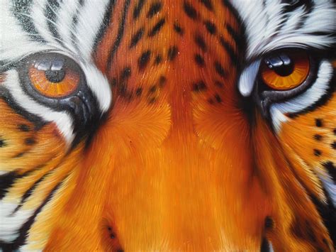 Tiger Painting Oil Painting on Canvas 100X100 Cm. | Etsy