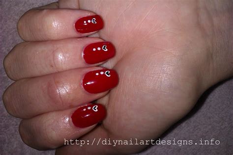 DIY Nail Art Designs: Fiery Red Polish with Hand-Painted W… | Flickr