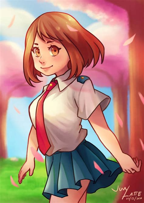 MHA - Ochaco Uraraka by JuvyLatte on DeviantArt | Deviantart, Art