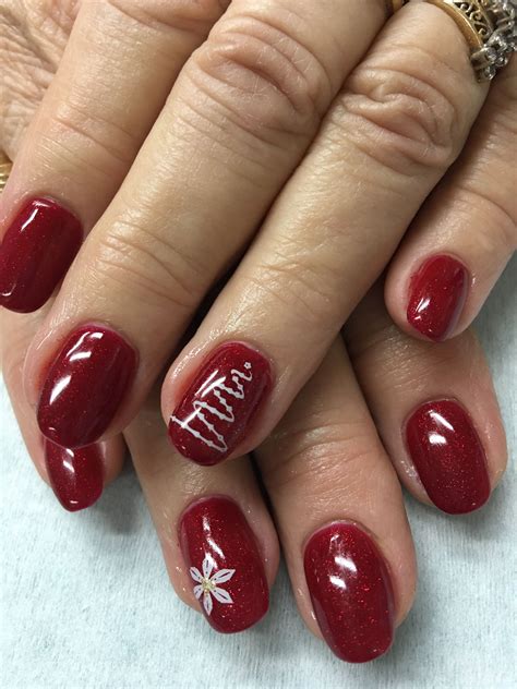 Christmas Manicure Ideas For Short Nails Red