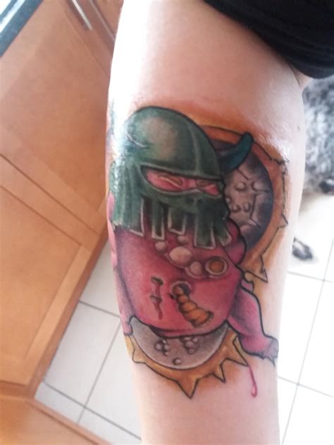 My tattoo of Sassy nurgling! :D : r/deathguard40k