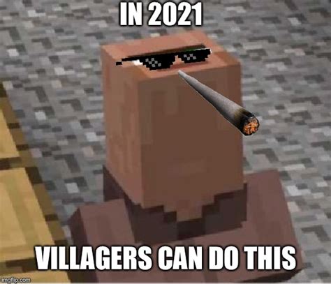 Minecraft Villager Looking Up - Imgflip