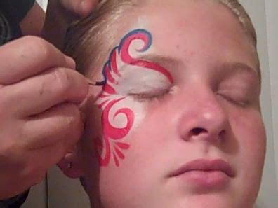 Create a beautiful red, white, and blue abstract facepaint pattern, perfect for 4th of July ...