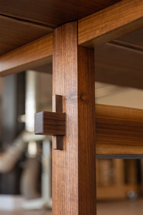 "Shuhari" Traditional Japanese Trestle Table in Black Walnut — Big Tooth Co. | Custom Furniture ...