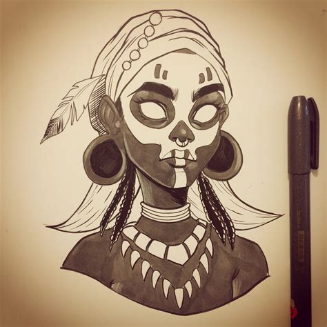 chrissie zullo, Voodoo for Inktober 💀